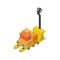 Warehouse forklift cart isometric 3D icon