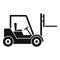 Warehouse forklift icon, simple style