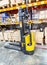 Warehouse forklift in the retail discounter