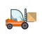 Warehouse forklift truck isolated icon