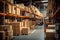 warehouse goods in cartons factory storage Shipping merchandise room Logistics background