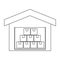 Warehouse goods storage icon