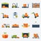 Warehouse Icons Flat