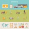 Warehouse infographics storage delivery shipping t