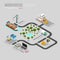 Warehouse infographics storage delivery shipping transportation business info graphic. Flat 3d isometry isometric style web site