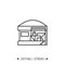 Warehouse line icon. Editable vector illustration