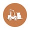 warehouse loader icon in badge style. One of logistic collection icon can be used for UI, UX
