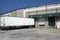 Warehouse loading bays with trailer