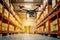 Warehouse Logistics, Drone Transporting Small Parcel Indoors
