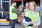 Warehouse Management System. female worker portrait