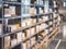 Warehouse Product shelf storage Blur background Import export Business