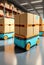 warehouse robots, automated guided vehicles for goods, generative ai