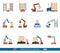 Warehouse Robots Icons Set