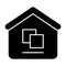 Warehouse solid icon. Building vector illustration isolated on white. Store glyph style design, designed for web and app