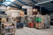 The warehouse with sorting machines and the storage of a bulb grower.