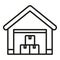 Warehouse stack icon outline vector. Return box