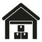 Warehouse stack icon simple vector. Return box