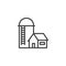 Warehouse storage line icon