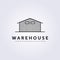 warehouse storage, office industrial logo vector illustration icon line art symbol label template background design simple