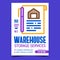 Warehouse Storage Services Promotion Poster Vector