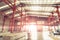 Warehouse supply storage factory inventory area blur abstract for background