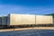 Warehouse unloading docks , Truck transport on freeway