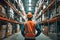 Warehouse Worker Overseeing Inventory