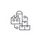 Warehousing linear icon concept. Warehousing line vector sign, symbol, illustration.