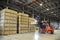 Warehousing of wooden slabs