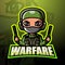 Warfare mascot esport logo design