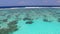 Warm abstract of marine coast beach trip by aqua blue ocean and clean sand background near sandbar