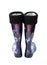 Warm black female rubber boots with butterflies