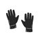 Warm black gloves. Seasonal autumn or winter clothes. Vector flat illustration
