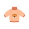Warm Children\\\'s Sweater with a Tiger. Funny piece of Children\\\'s wardrobe. Illustration in a flat style.