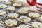 Warm chocolate chip cookies for the Christmas holidays