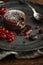 Warm Chocolate Lava Cake with Red Currants