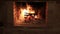 Warm and cozy home brick fireplace