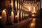 Warm and Cozy: Wine Cellar with Barrels in Soft Lighting