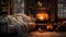 Warm Cozy Winter Evening Retreat at home cabin cottage on cold snowy night
