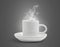 Warm Cup Of Espresso & foam
