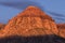 Warm Dawn Light on Rainbow Peak at Red Rock National Conservatio