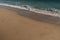 Warm day on a Cannes beach with azure waves of mediterranean sea