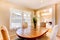 Warm dining room in soft ivory