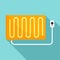 Warm electric blanket icon, flat style