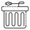 Warm electric blanket icon, outline style