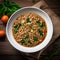 A warm embrace to the Italian culinary tradition with the rustic farro soup