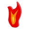 Warm fire icon, isometric style