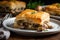 warm flaky puff pastry with savory mushroom filling