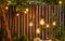 Warm Hanging Lights in a Cozy Garden Setting. Generative ai