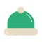 Warm hat accessory clothes cartoon flat icon